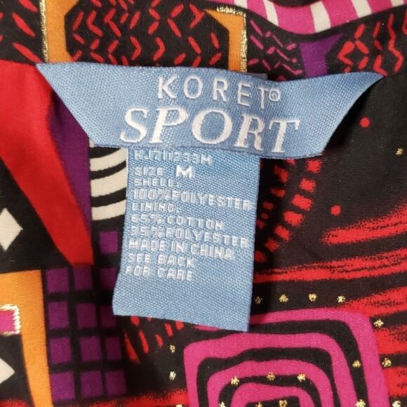 VTG 90s Koret Sport Abstract Funky Windbreaker, sz Medium - Picture 5 of 6